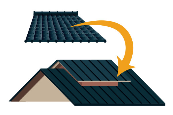 軽い屋根への葺き替えで耐震性の向上